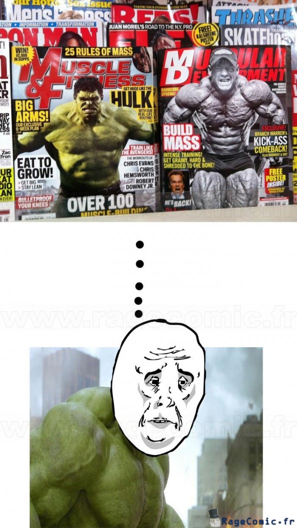 Hulk, la mauviette