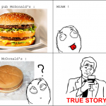 Les hamburgers au McDonald's