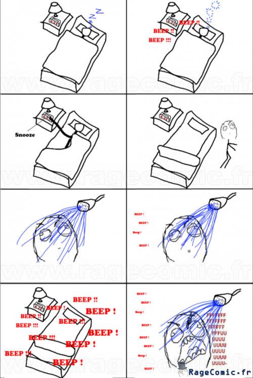 Snooze rage
