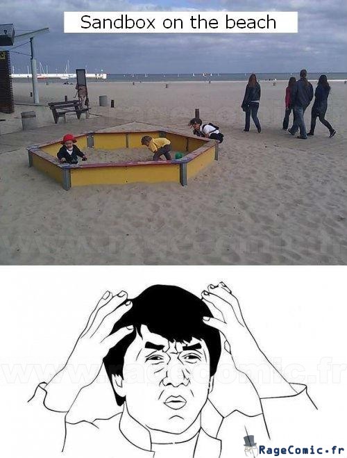 Bac à sable à la plage Bac à sable à la plage