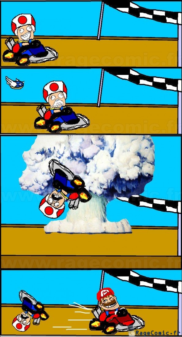 Quand je joue à mario kart