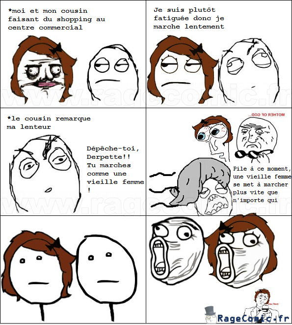 Vieille femme qui marche