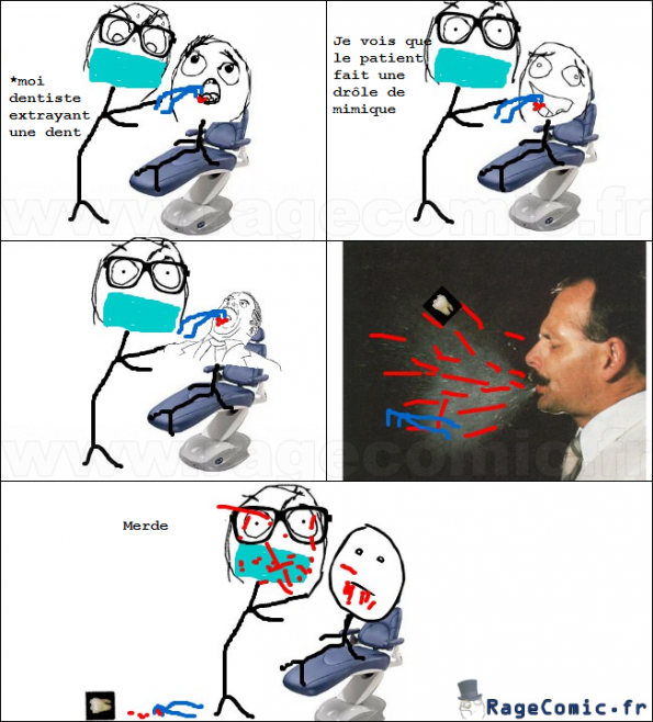 Pendant l'extraction de dent