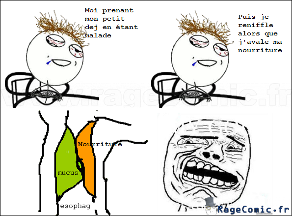 Repas et malade, berk