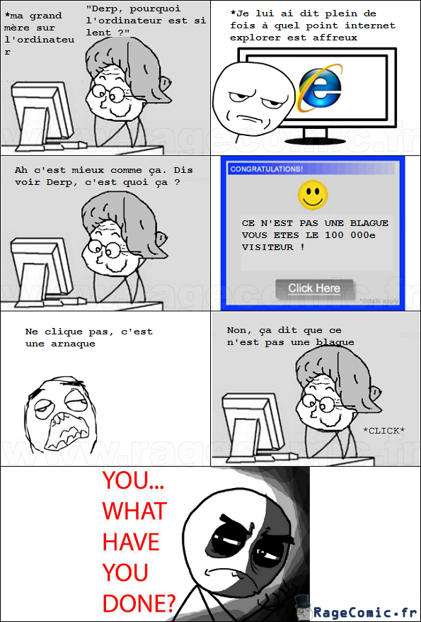 Ma grand mère sur l'ordinateur