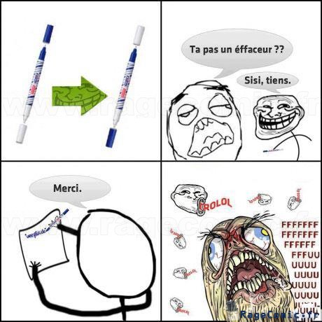 Troller avec un effaceur