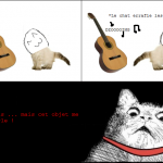 Le chat qui parlait à une guitare