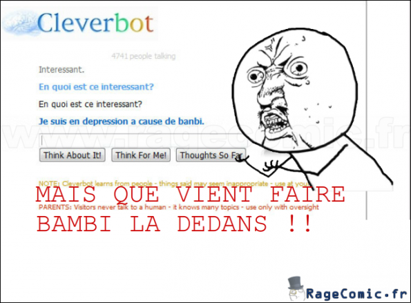 Cleverbot n'aime pas bambi