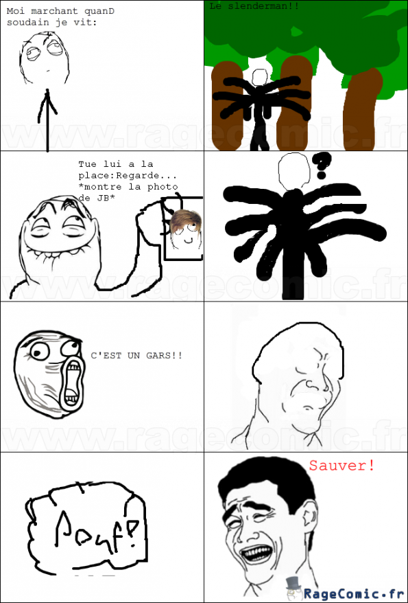 La reaction du slender devant JB La reaction du slender devant JB