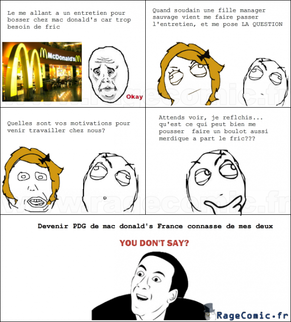 Motivations pour bosser chez macdonald