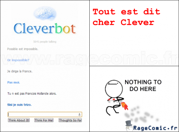 Voici ce que pense Cleverbot de notre président