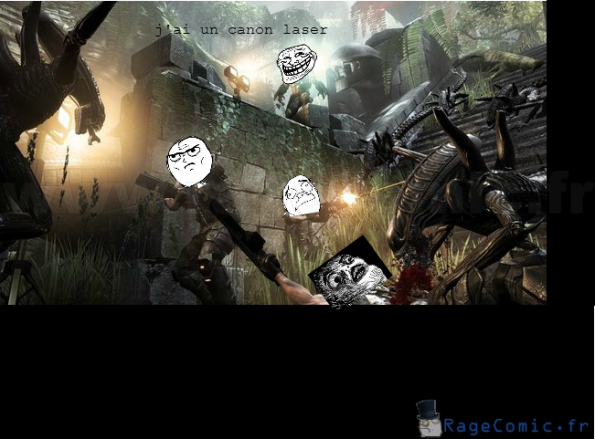 alien vs predator avec des meme