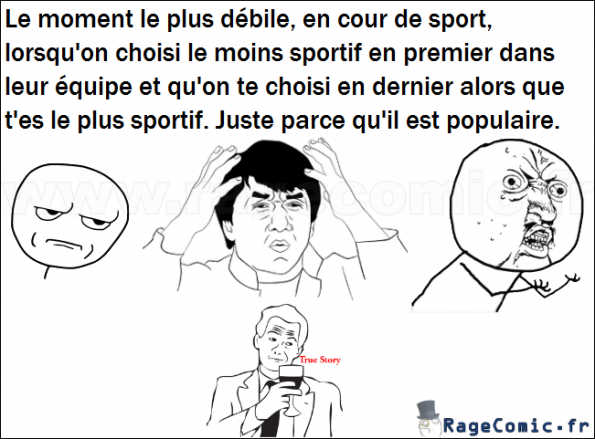 Le moins sportif en premier et le plus sportif en dernier.