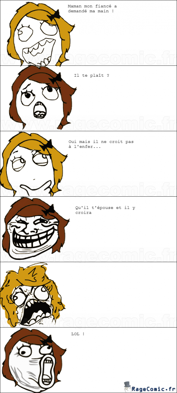 Demande en mariage ... 