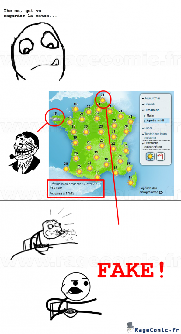 La météo veux troller un peu...