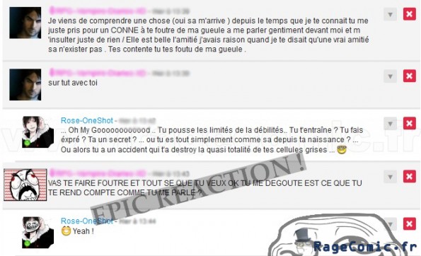 Faire rager par message Faire rager par message