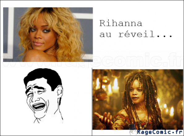 Rihanna au réveil...