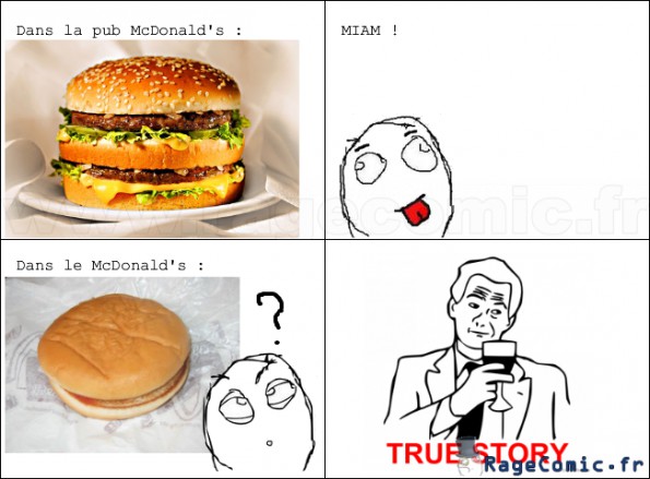 Les hamburgers au McDonald's