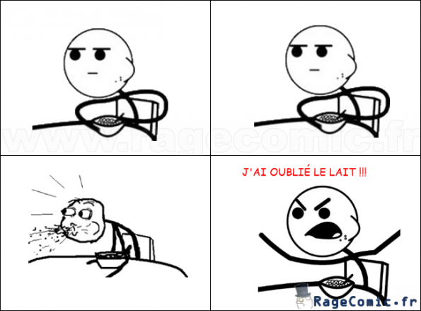 J'ai oublié le lait