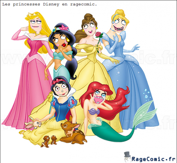 Les princesses de Disney en rage comics