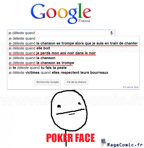 Je déteste quand ...