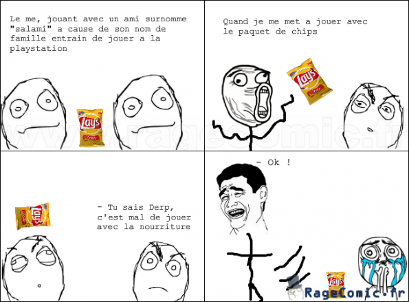 Je ne jouerai plus avec la nourriture !