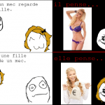 dans la pensée d'un mec et d'une fille