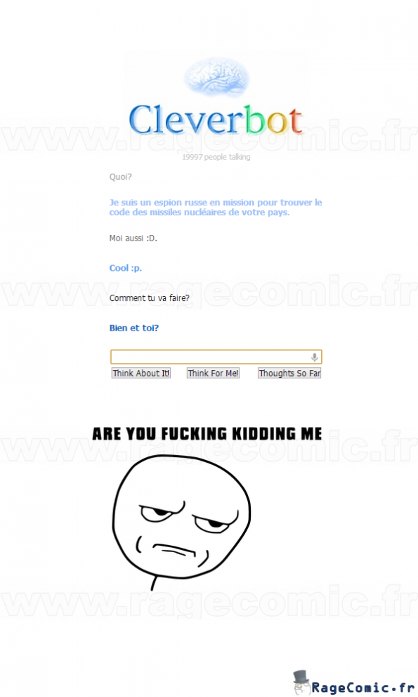 Cleverbot, terroriste raté...