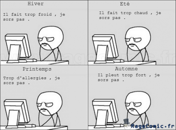 De bonnes raisons de pas sortir