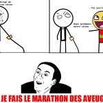 Le marathon des aveugles..
