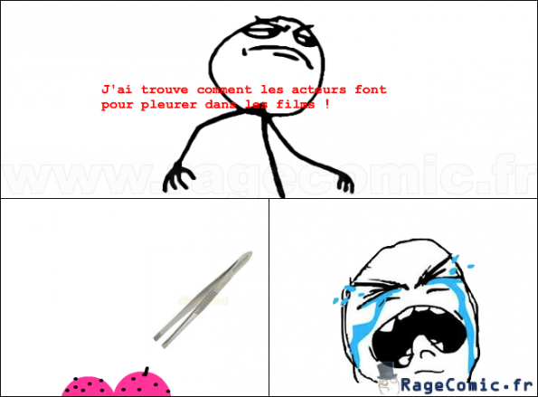 Comment les acteurs font pour pleurer dans les films...