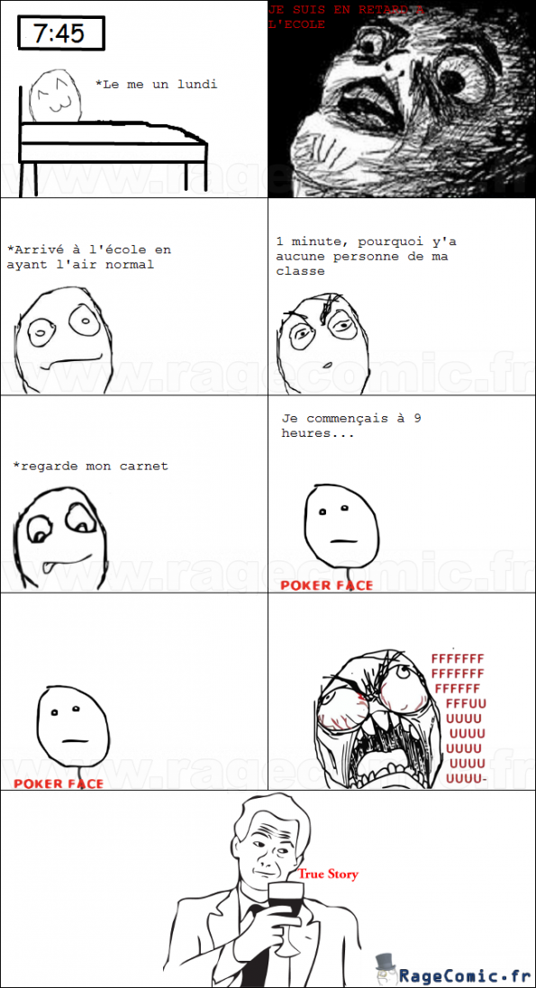 Oublie d'horaire à l'école