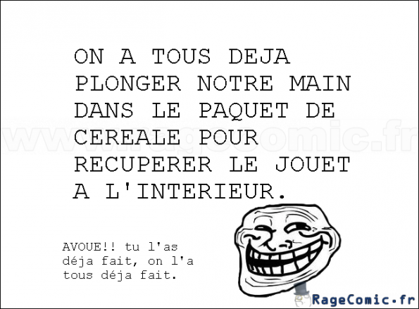 le jouet du paquet de céréale