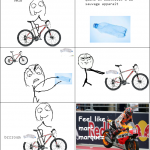 un vélo devient une moto