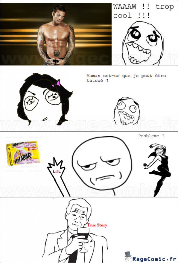 Les gamins et leurs tatouages... Les gamins et leurs tatouages...