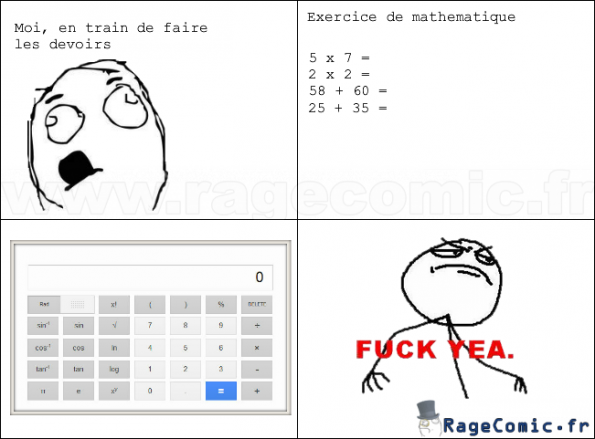 Quand tu as la flem de calculer