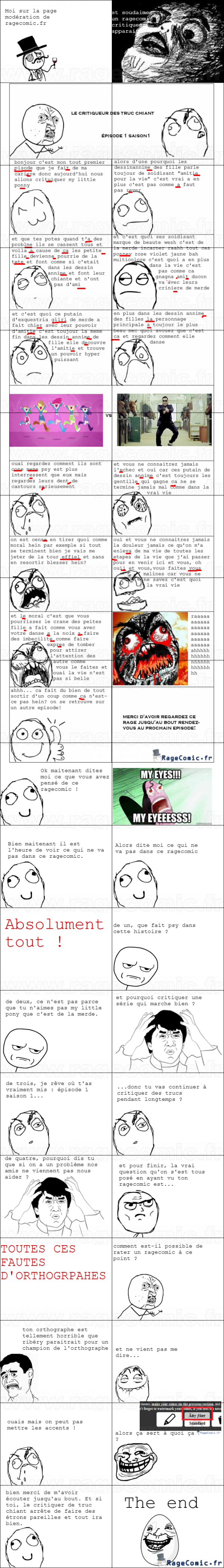 Chère critiqueur de trucs chiant... Chère critiqueur de trucs chiant...