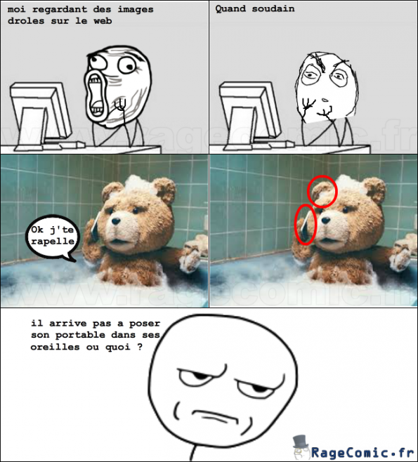 Ours qui télépohone