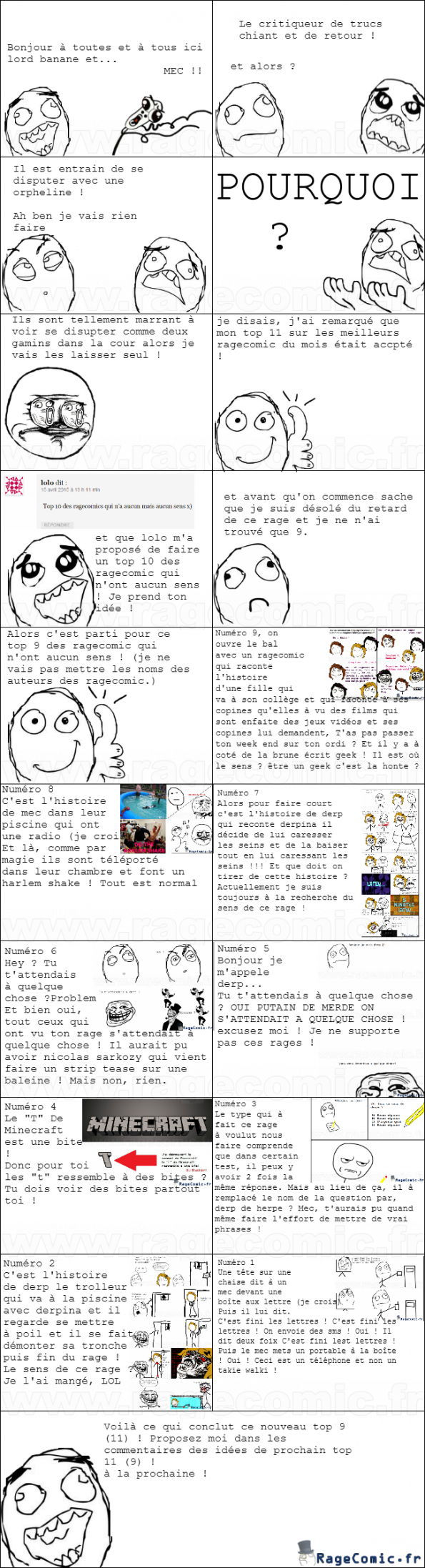 Top 9 des ragecomic qui n'ont aucun sens ! Top 9 des ragecomic qui n'ont aucun sens !