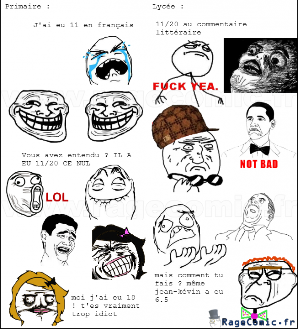 Primaire vs Lycée