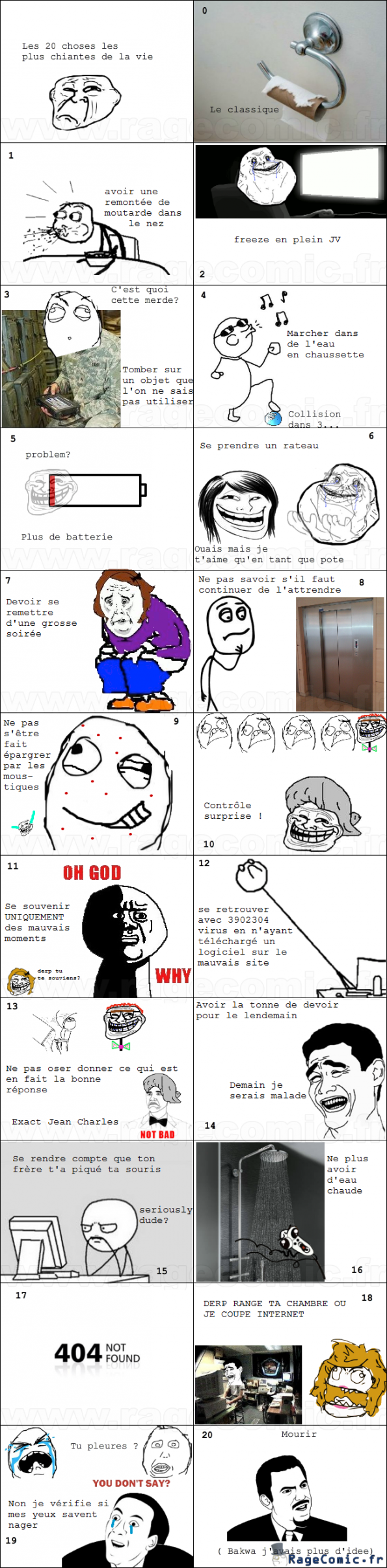 Top 20 des pires choses dans la vie Top 20 des pires choses dans la vie