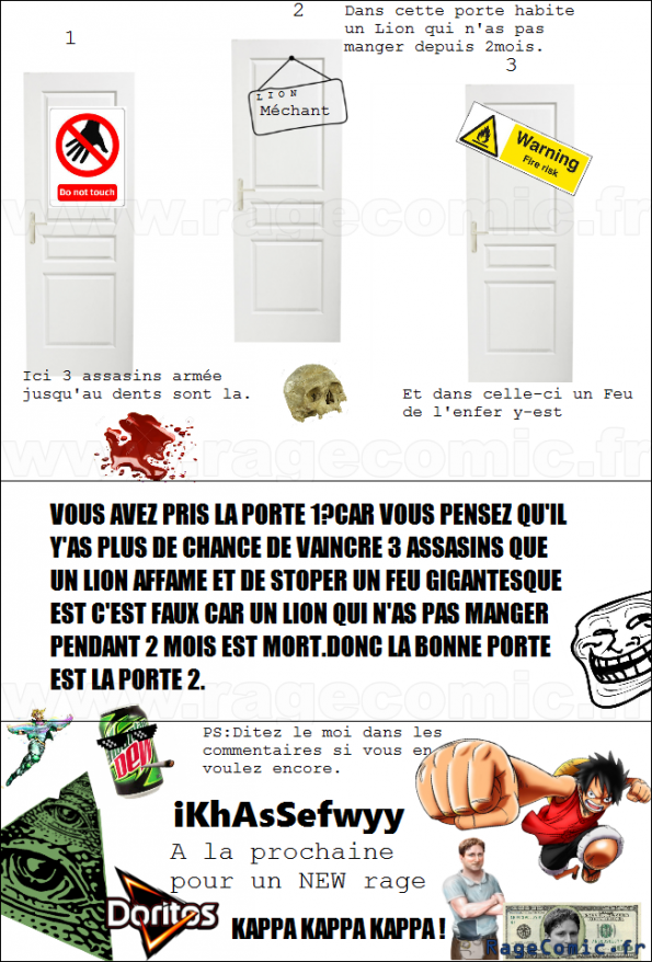 #1F***K LA LOGIQUE:Quelle porte choisir!?