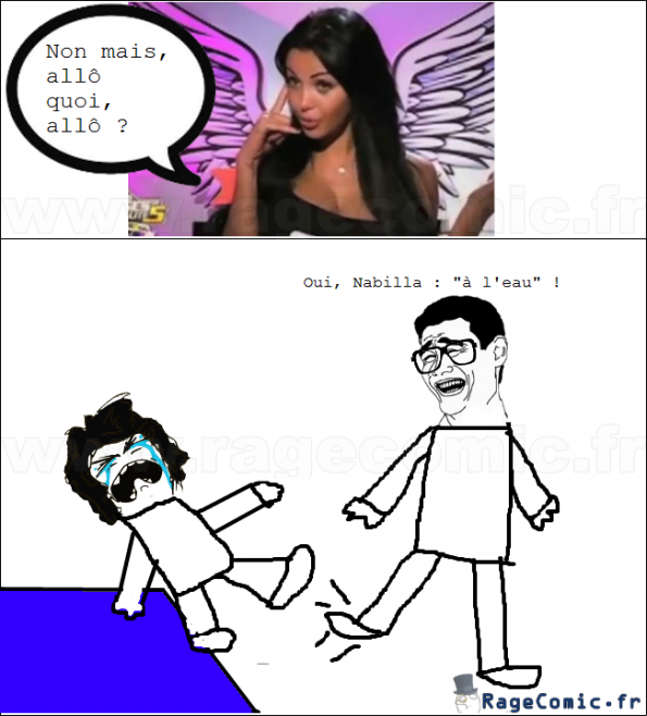 Nabilla, à l'eau ! Nabilla, à l'eau !