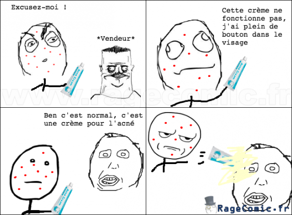 crème pour l'acné