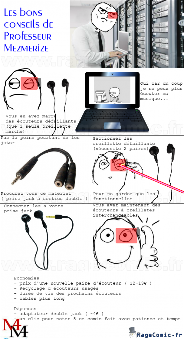 Écouteurs interchangeables 