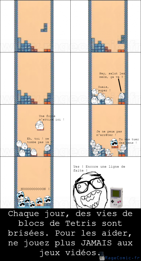 La vie des blocs de Tetris